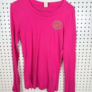 Vintage y2k Hollister Vibrant Pink Long Sleeve Tee